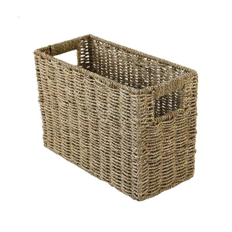 Natural Rectangular Seaweed Storage Baskets with Iron Wire Frame - One ...