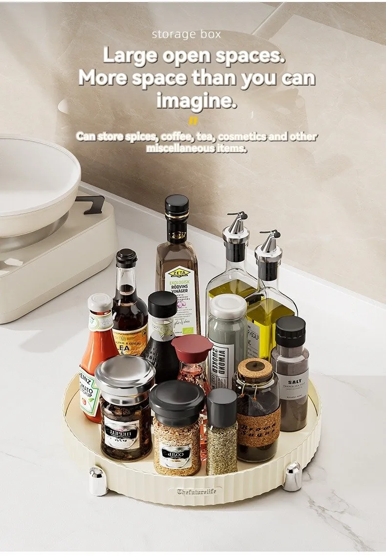 Wholesale Double deck kitchen spice bottle storage box - rotatable